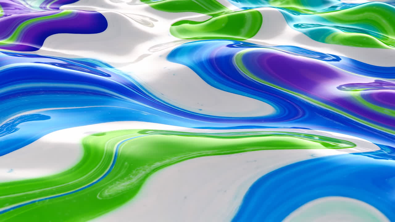 Abstract Colorful Fluid Waves
