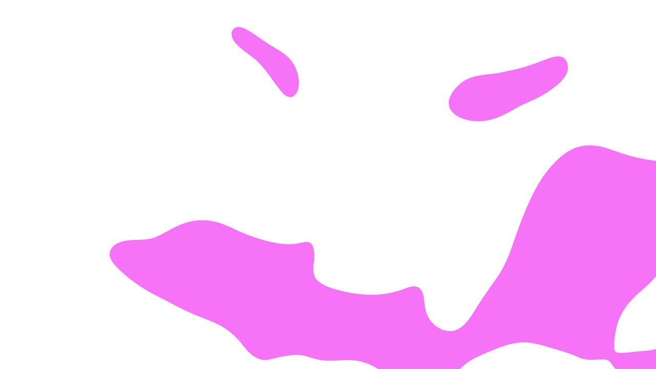 Abstract animation of pink morphing shapes on white background. Seamless loop animated background, wallpaper.