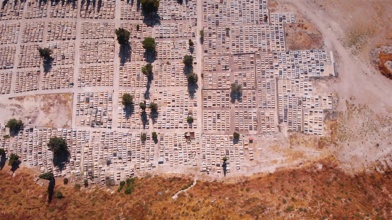 Zefat Cemetary Aerial flight view