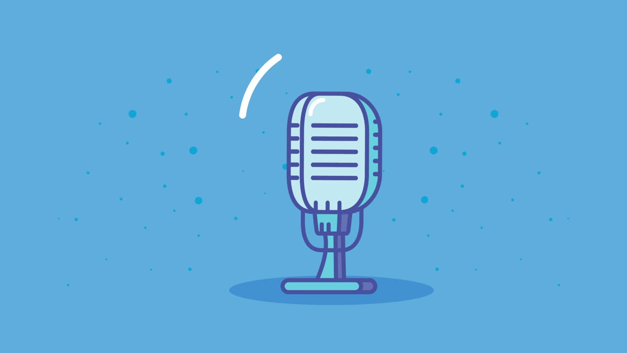 ilustración de un micrófono antiguo