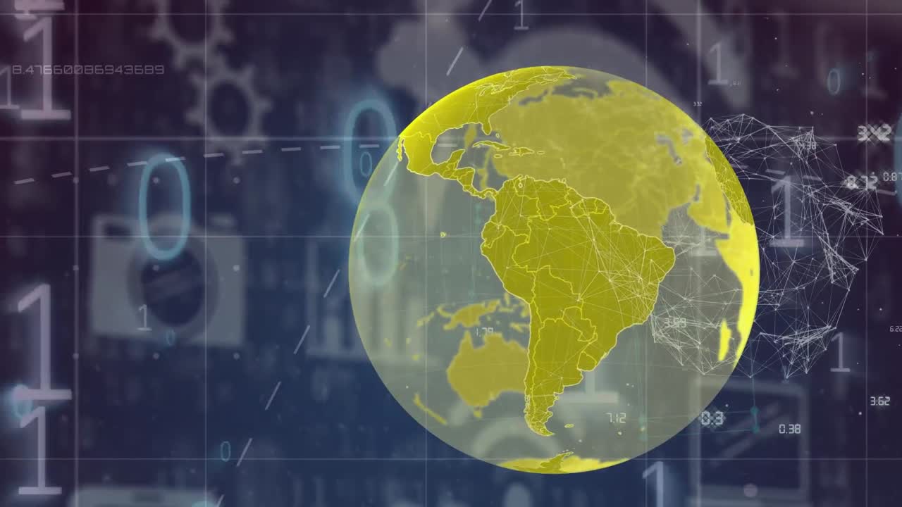 animación del globo sobre el procesamiento de datos
