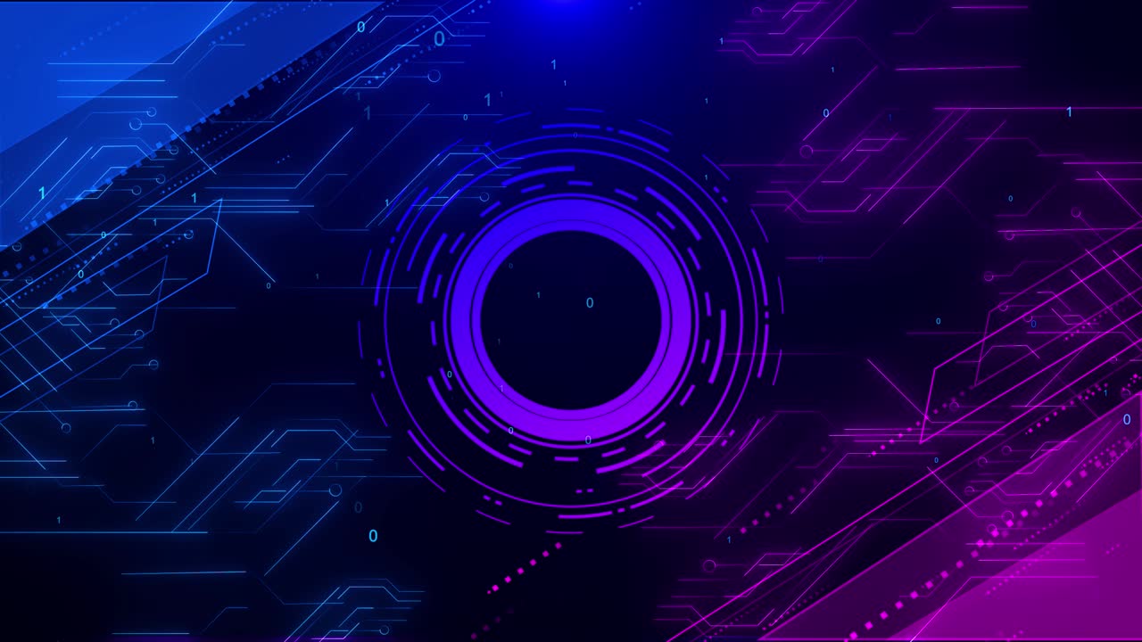 Cyberspace and technology concept virtual circuit hologram ui hud screen tech system innovation