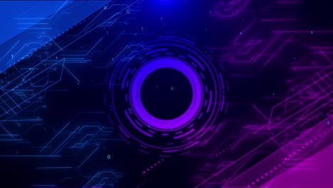 cyberspace and technology concept virtual circuit hologram ui hud screen tech system innovation