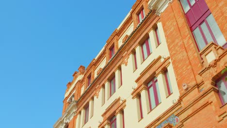frog eye view of classic architecture in cadiz, spain