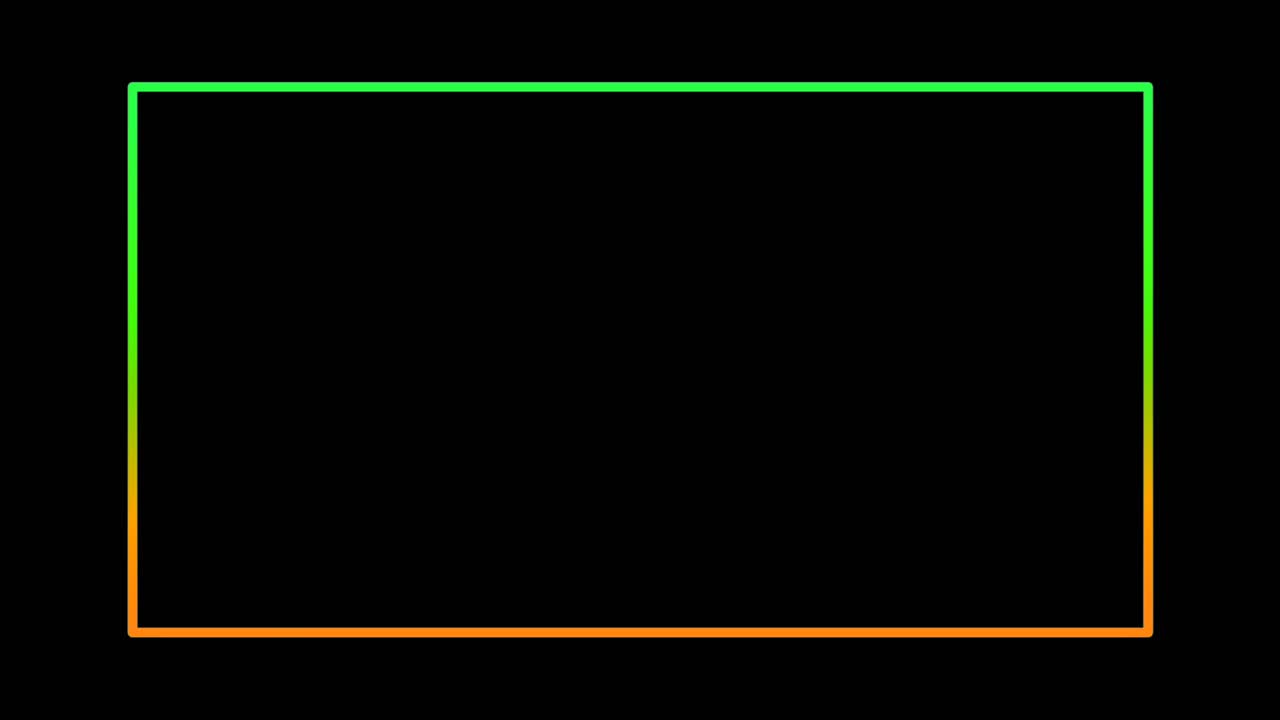 Rectangle modern neon light frame minimalis animation motion graphic red blue green color on dark background