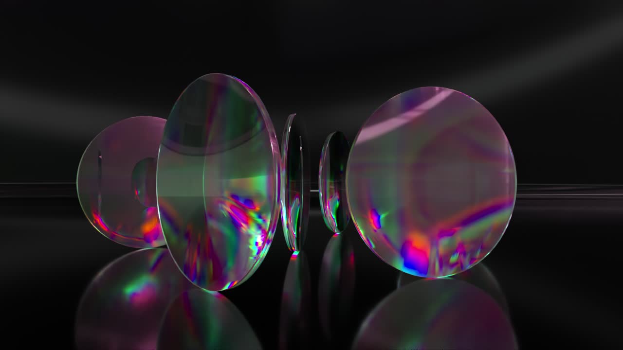 lentes de vidrio de colores abstractos