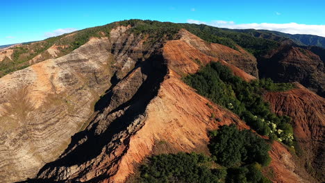 aerial view of hawaiian mountains