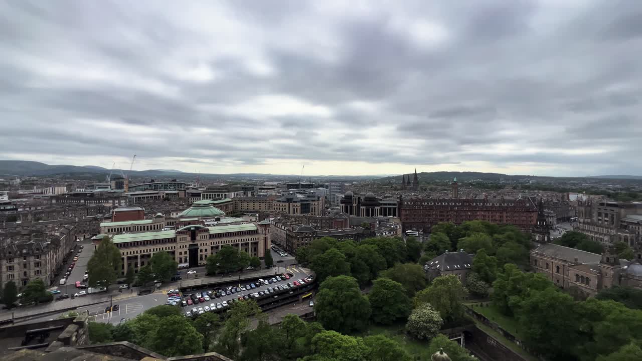 Panoramic City View from Edinburgh Castle