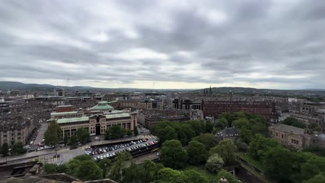 panoramic city view from edinburgh castle