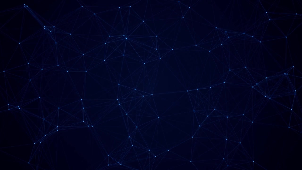 Abstract Digital Network Connection with Glowing Blue Nodes and Lines