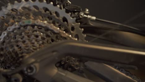 up close of a bicycle drive train