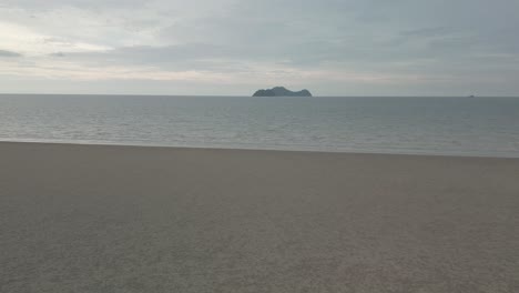 beautiful aerial view of terombol beach,kuching,sarawak