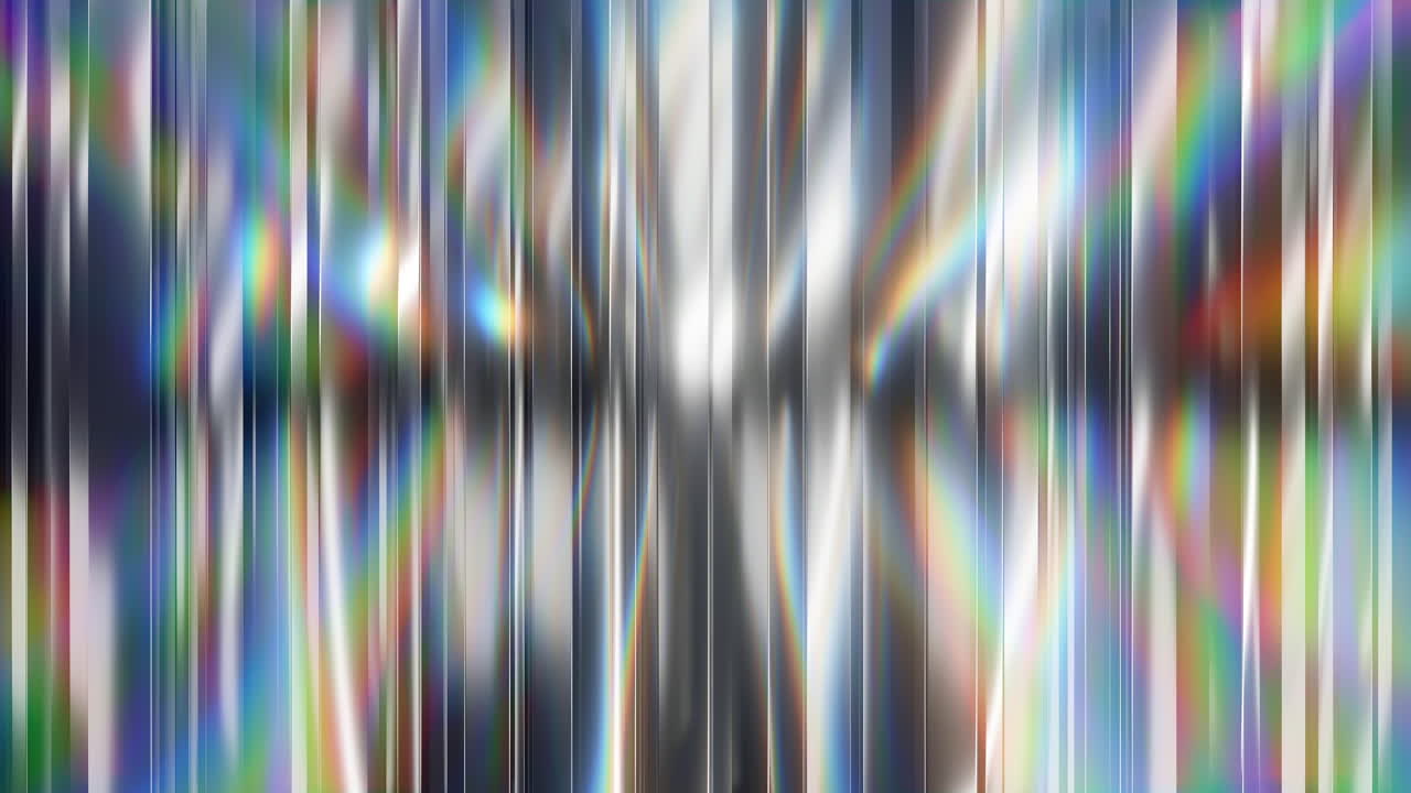 Efecto de luz de dispersión abstracto con colores arcoíris y vetas verticales cristalinas, ideal como fondo moderno