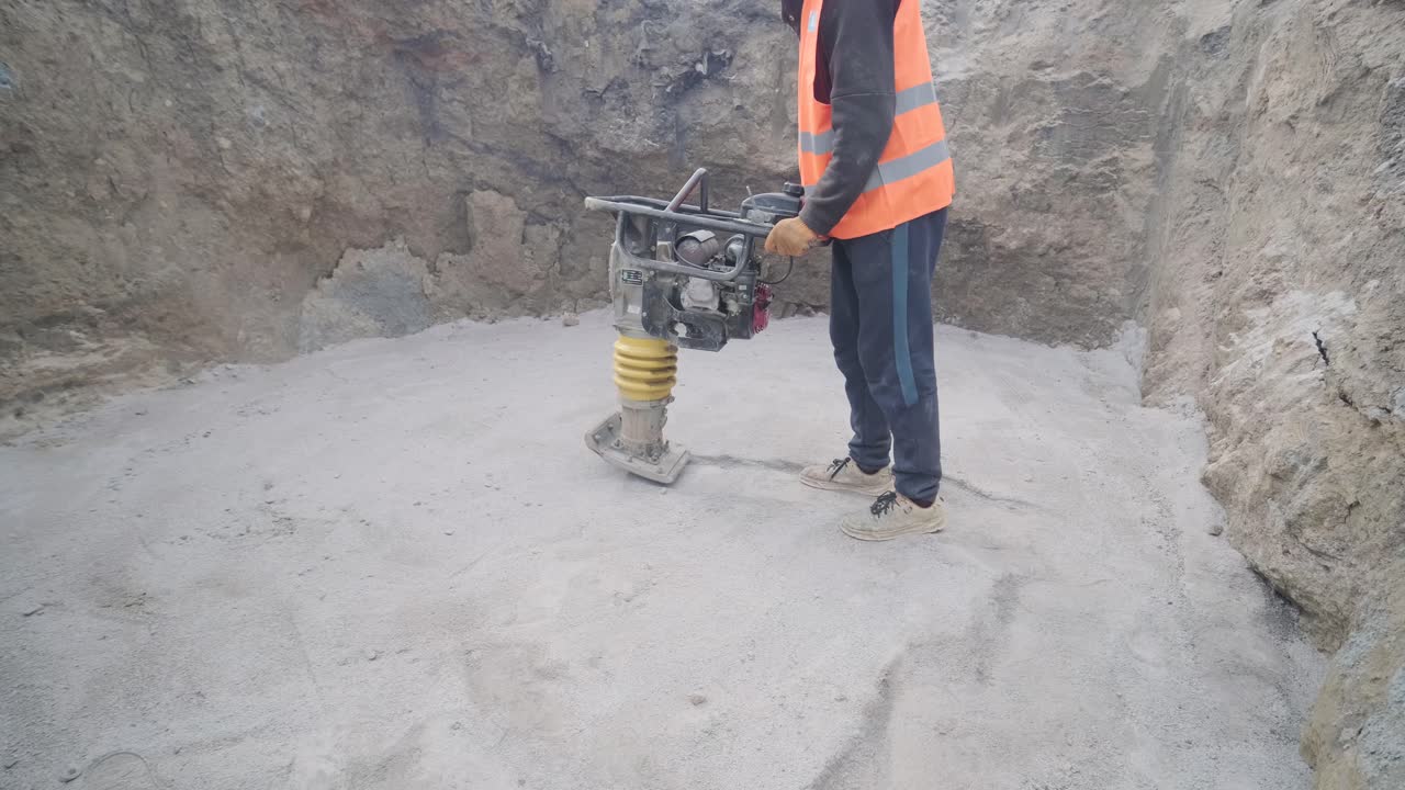 trabajos de excavación con tractores, compactación del suelo