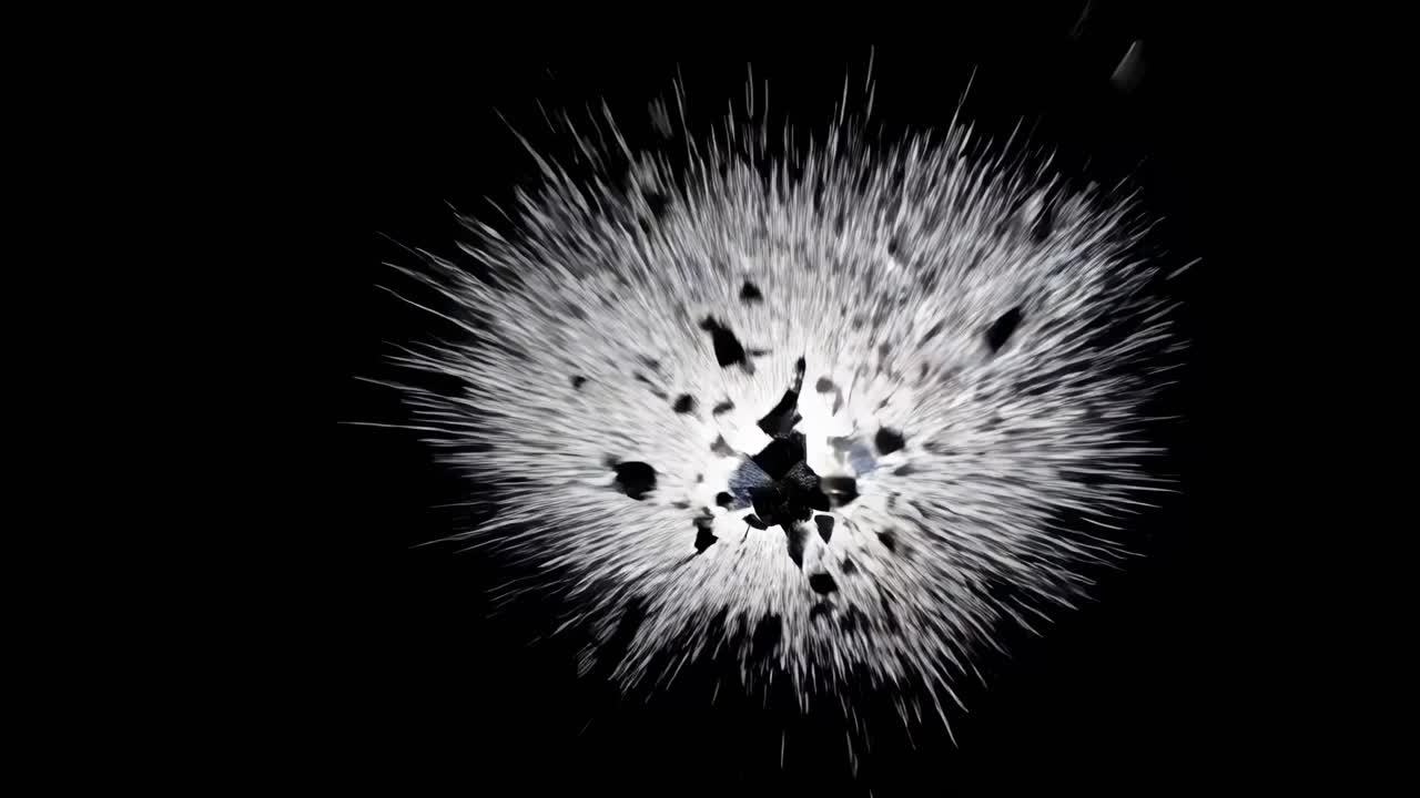 Broken Glass or Stone on a Dark Surface