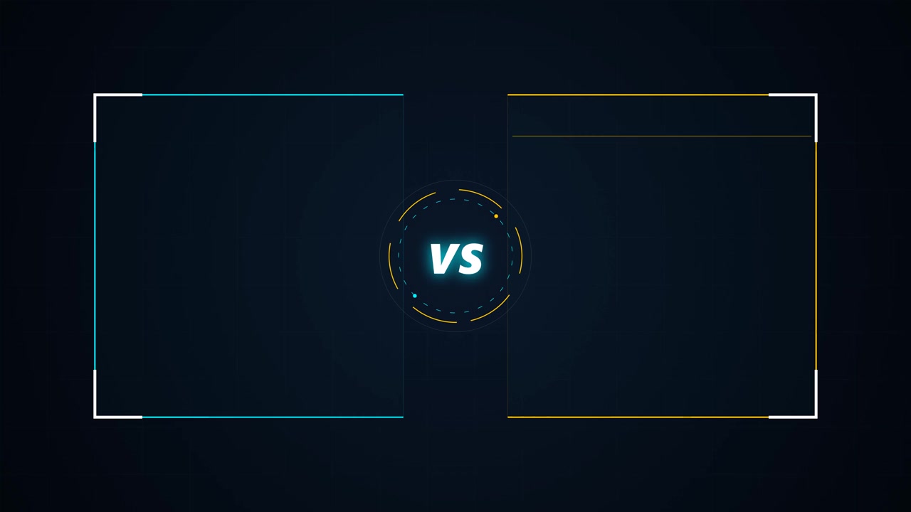 Grafica per schermata Versus con elementi HUD animati