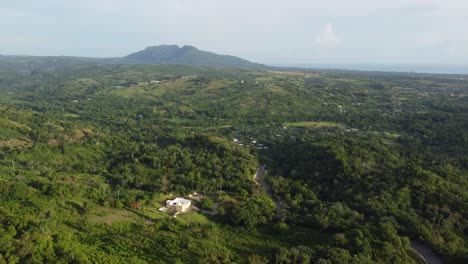 Aerial-view-of-the-green-landscape-around-Tubagua-in-the-northern-mountain-range-near-Puerto-Plata-in-the-Dominican-Republic