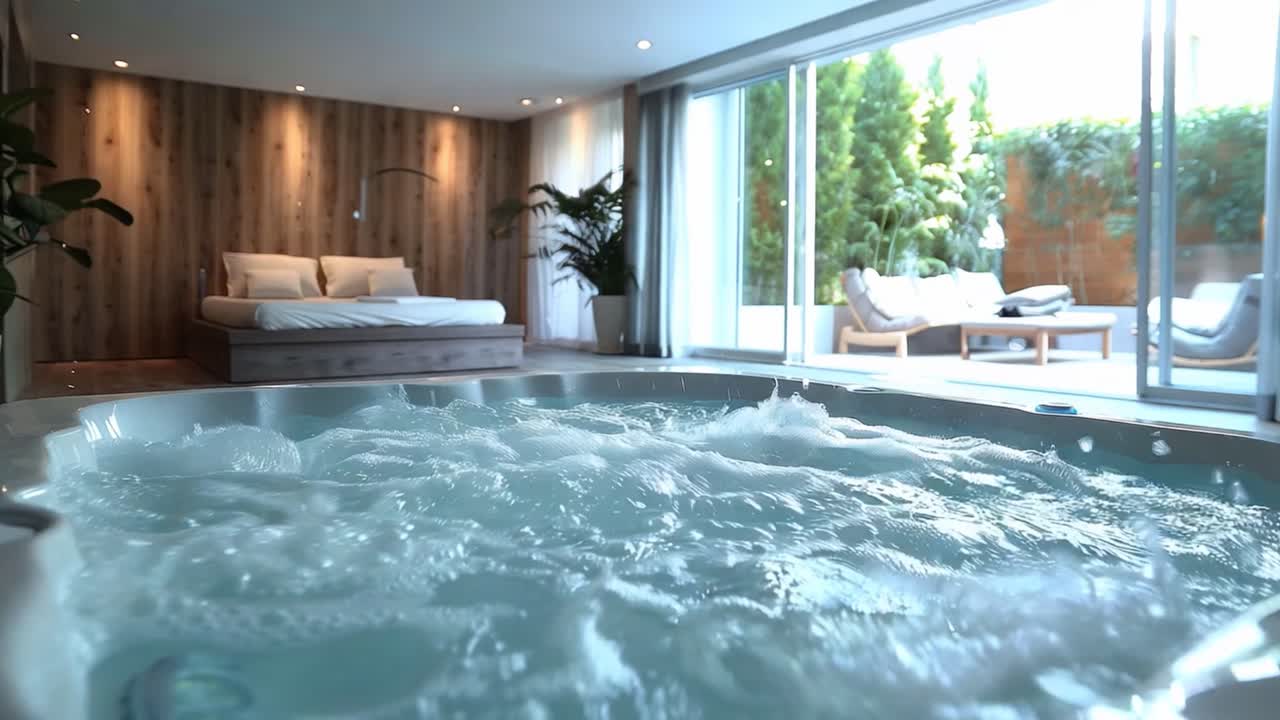 Luxury Spa Bedroom with Hot Tub
