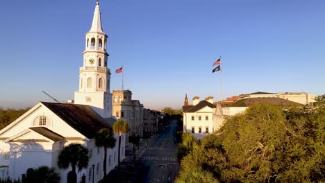 charleston sc, carolina del sur aérea iglesia de san miguel