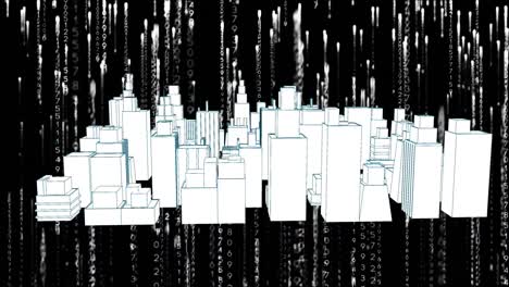 Animation-of-data-processing-over-3d-cityscape-drawing