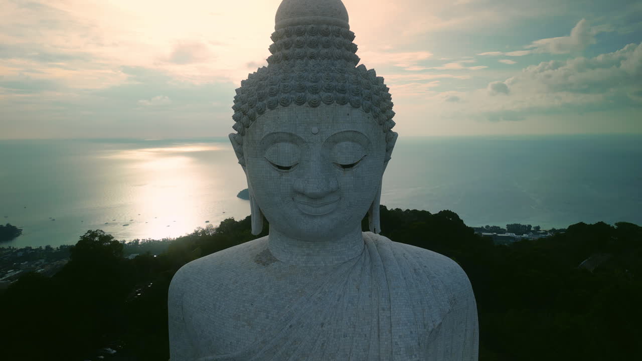 Big Buddha Statue at Sunset in Phuket, Thailand
