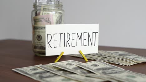 concept of saved money to retire when you are old