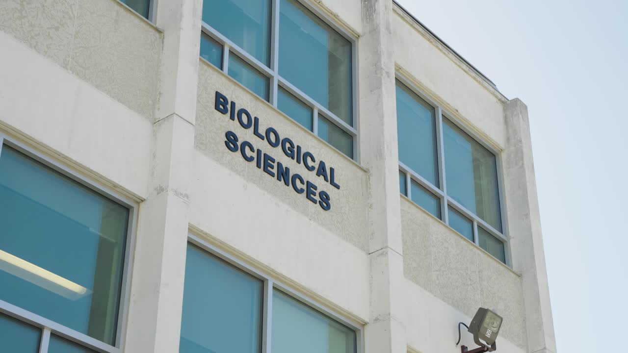 Low-Angle Shot of Biological Sciences Building Sign at University of Manitoba