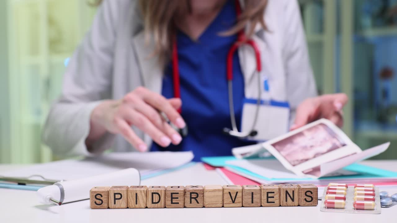 Medical Professional Working on Spider Veins Cases