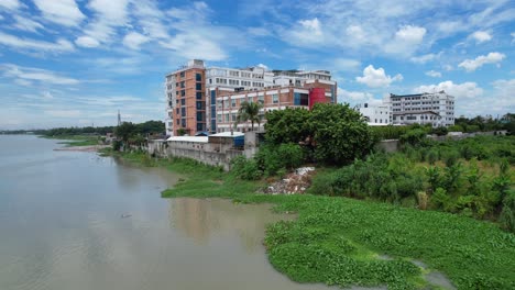 industry dumping waste into river water