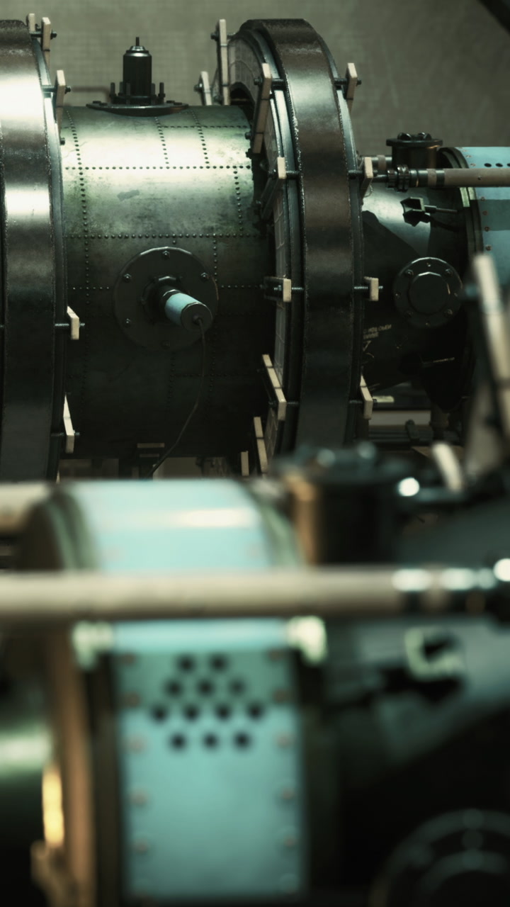 Industrial machinery in close up showing intricate details and robust design
