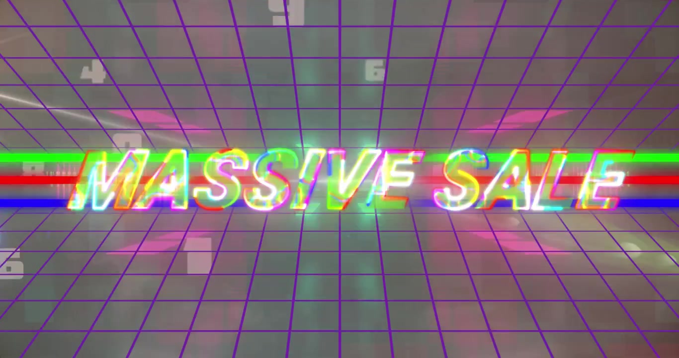 Animation of you win text over geometrical background