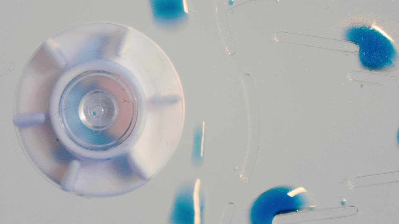 Liquid Substance on Rotating Cog Scientific Experiment