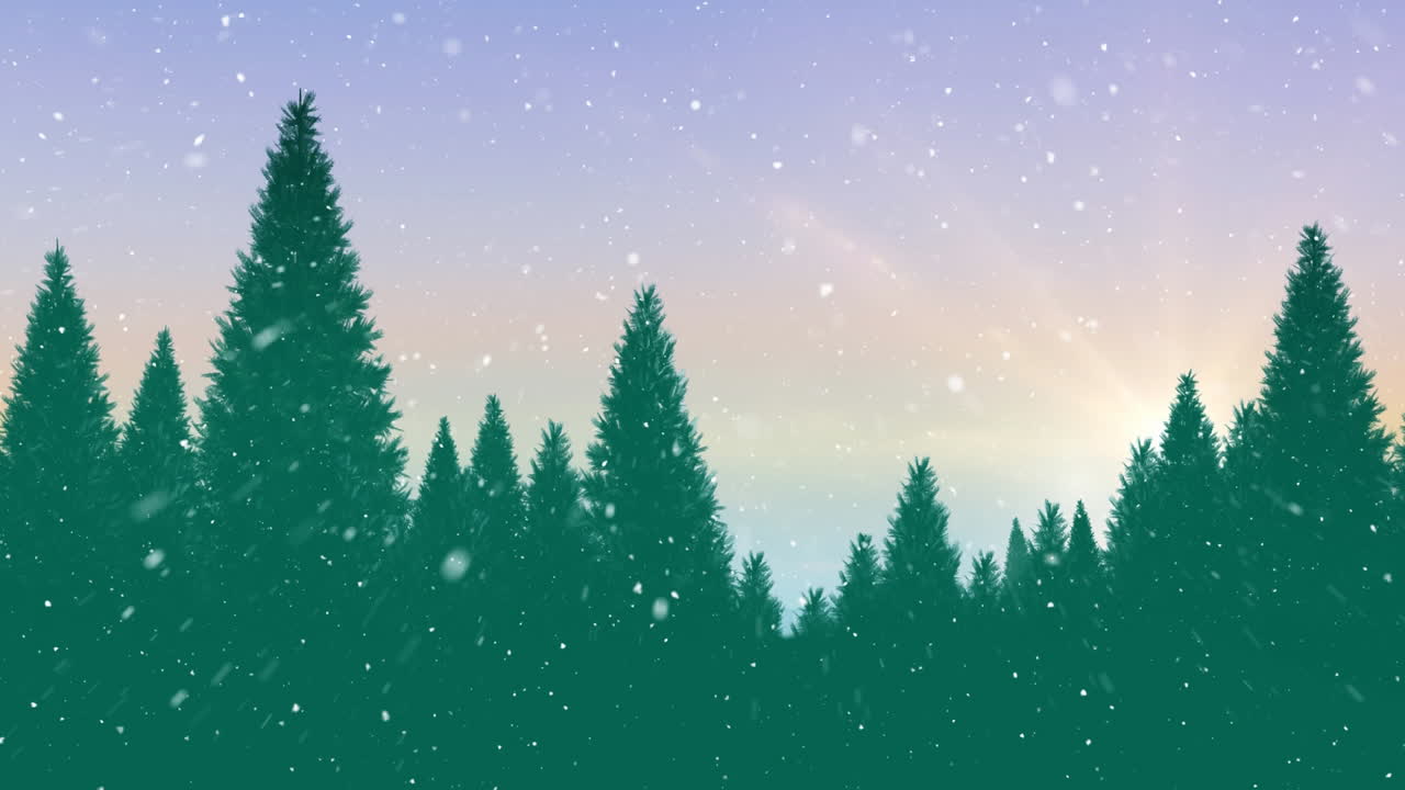 겨울 풍경과 내리는 눈