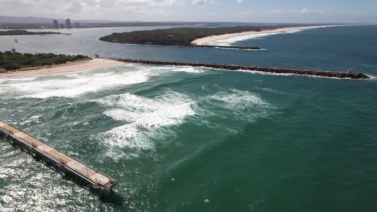 The Spit Gold Coast And Beach In Queensland, Australia - Aerial Drone Shot