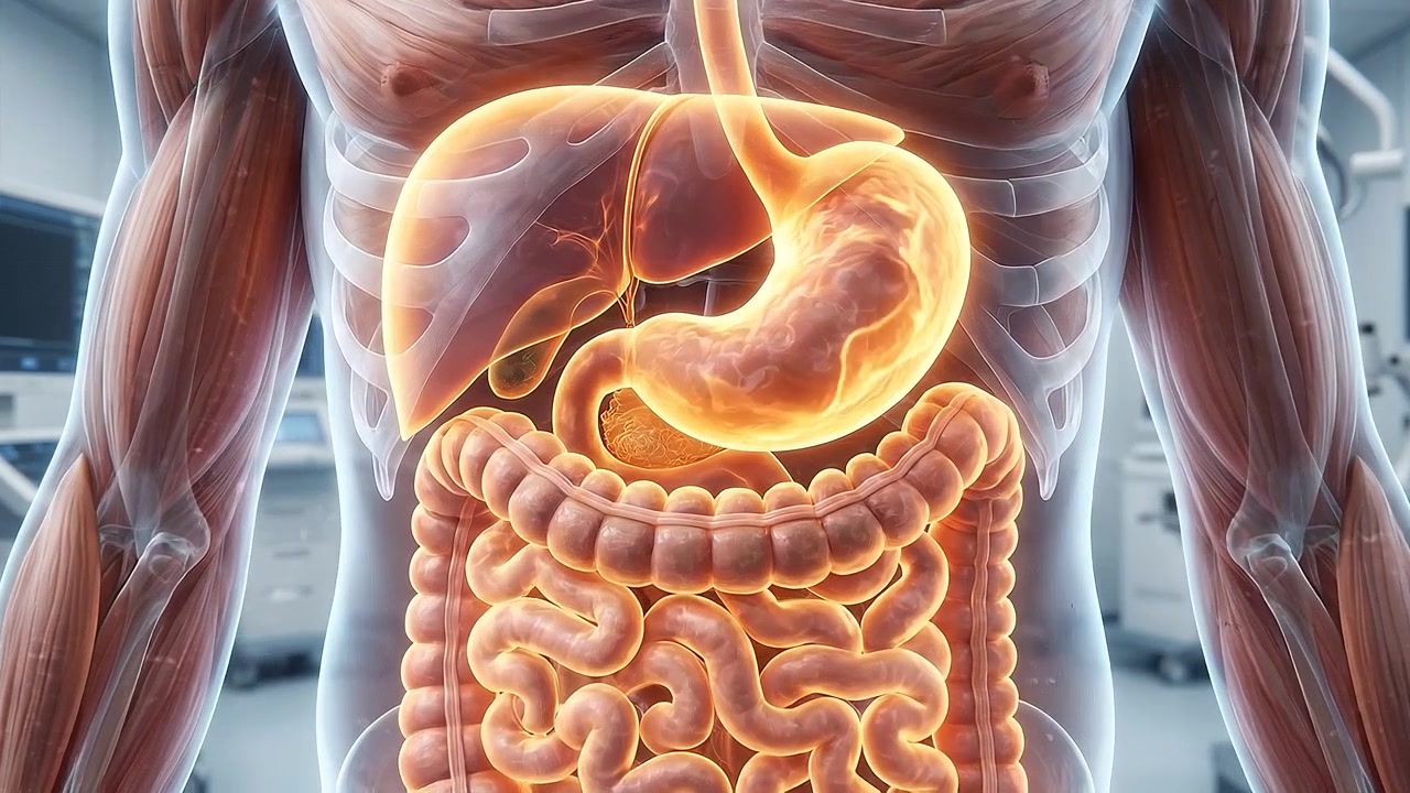 Visualisation anatomique du système digestif humain en milieu médical