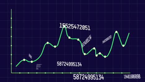 animación del procesamiento de datos sobre un fondo negro