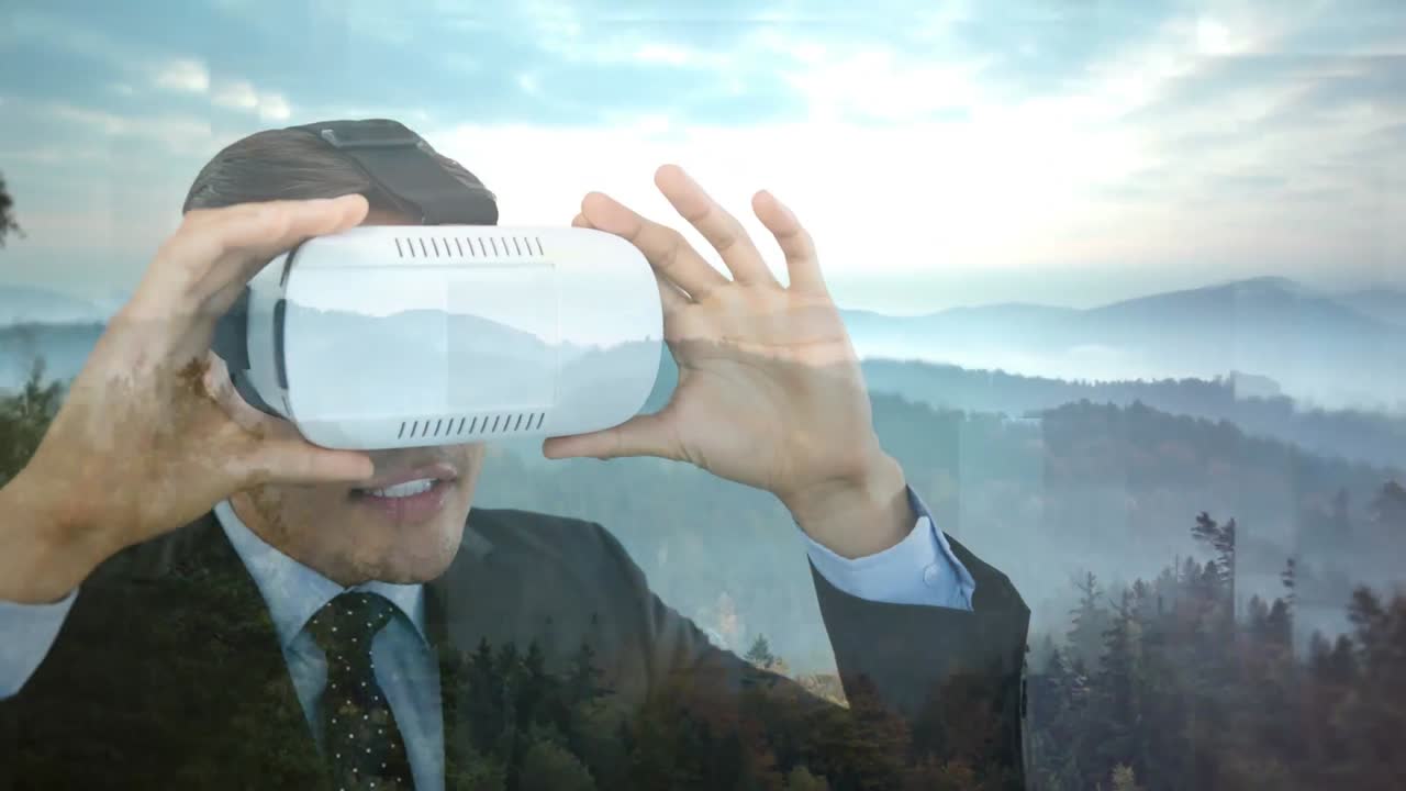 Mand bruger VR-video