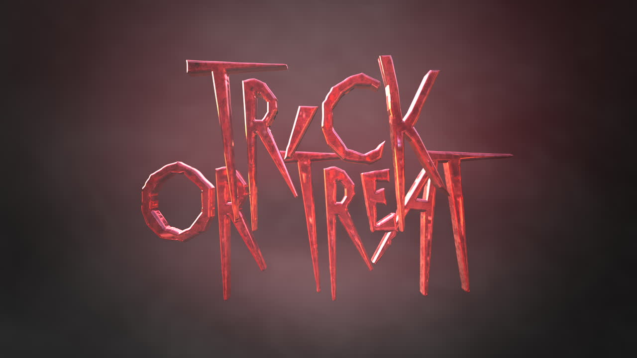 truco o trato en nubes rojas oscuras y niebla