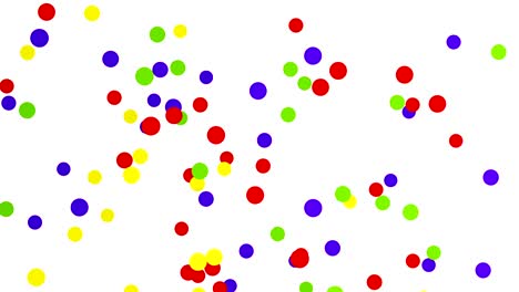 many colorful circular bubble confetti on white background for celebration event and party for new year, birthday party, christmas or any holiday. 3d abstract illustration