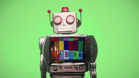 pantalla verde del robot