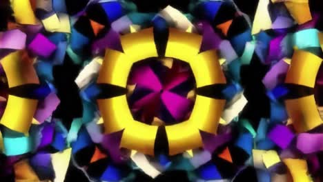 vibrant kaleidoscopic patterns in motion: a stunning display of colorful symmetry and abstract shapes