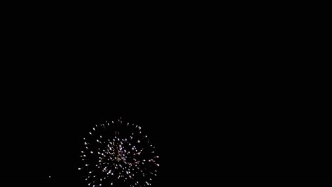 fireworks night holiday sky isolated on dark black background