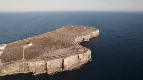 Sagres-Fortress,-sea-fort-with-a-single-fortified-wall-natural-cliffs,-Algarve,-Portugal