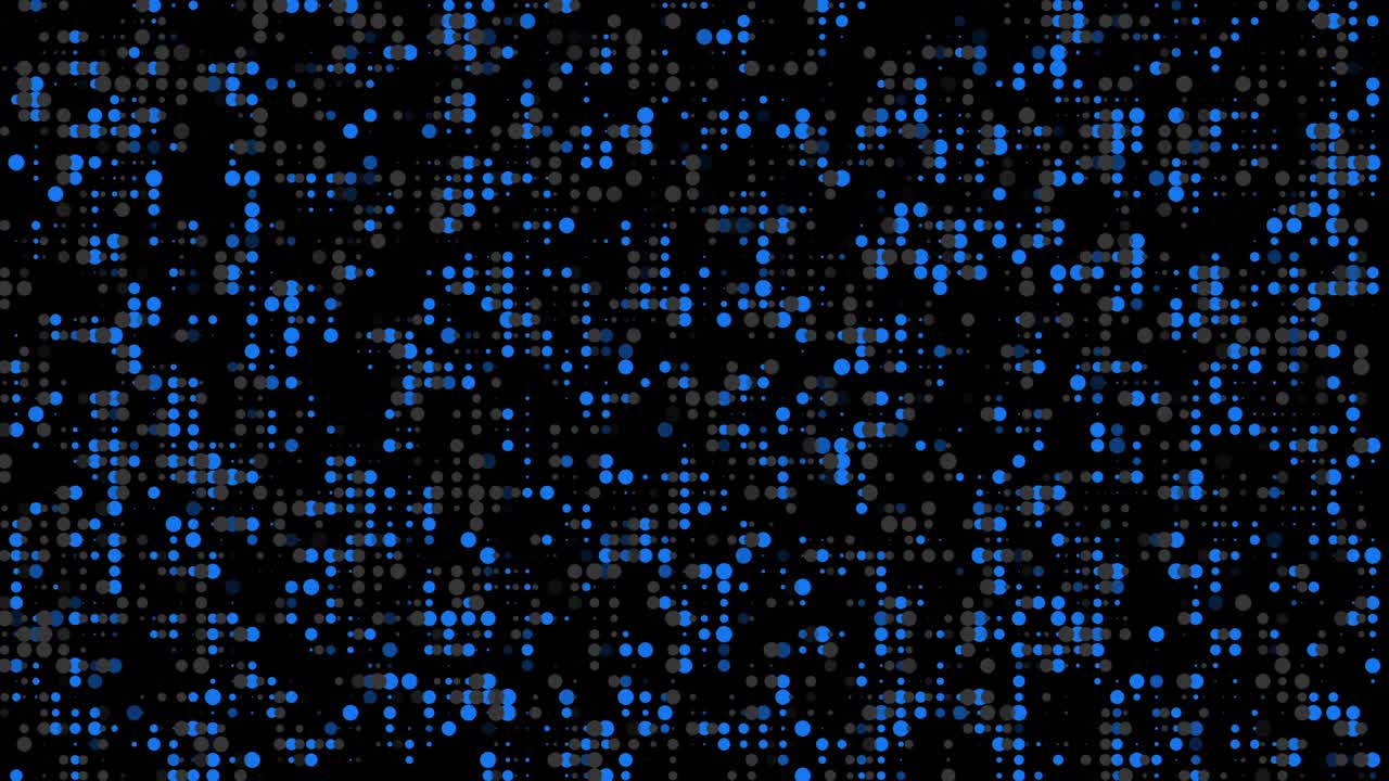 4k Blue Dot On Black Background Animation Background Seamless loop.