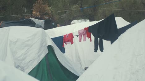 Clothes-of-refugees-dry-on-line-Moria-Refugee-Camp