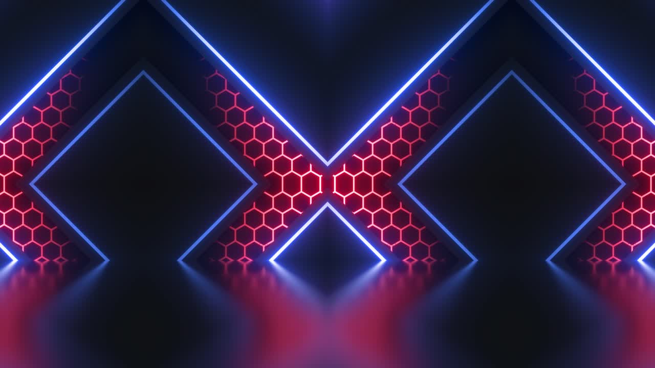 fondo geométrico de neón