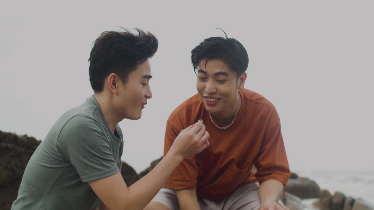 parejas de almejas de cosecha