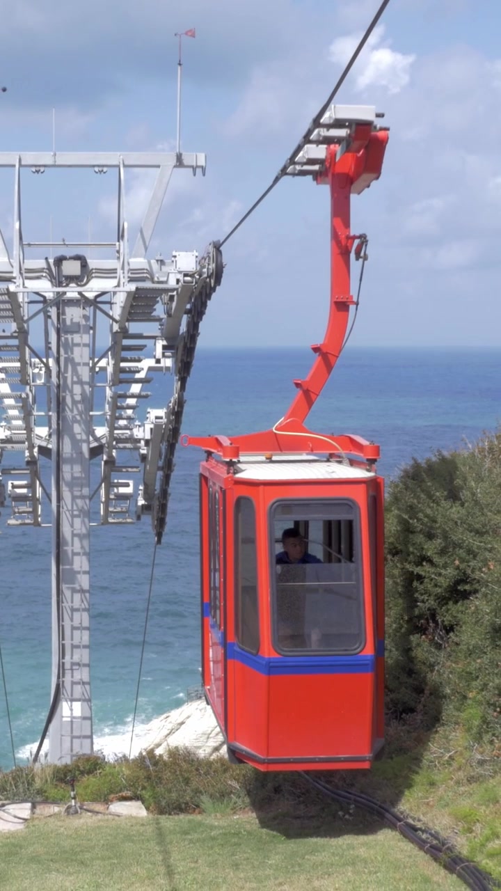 Corsa in funicolare a Rosh Hanikra.