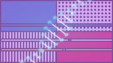 animación de la cadena de adn sobre las formas
