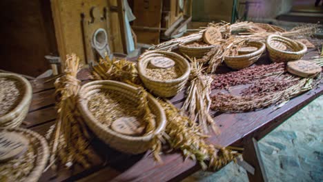 Close-up-traditional-ingredients-that-lay-out-on-a-table